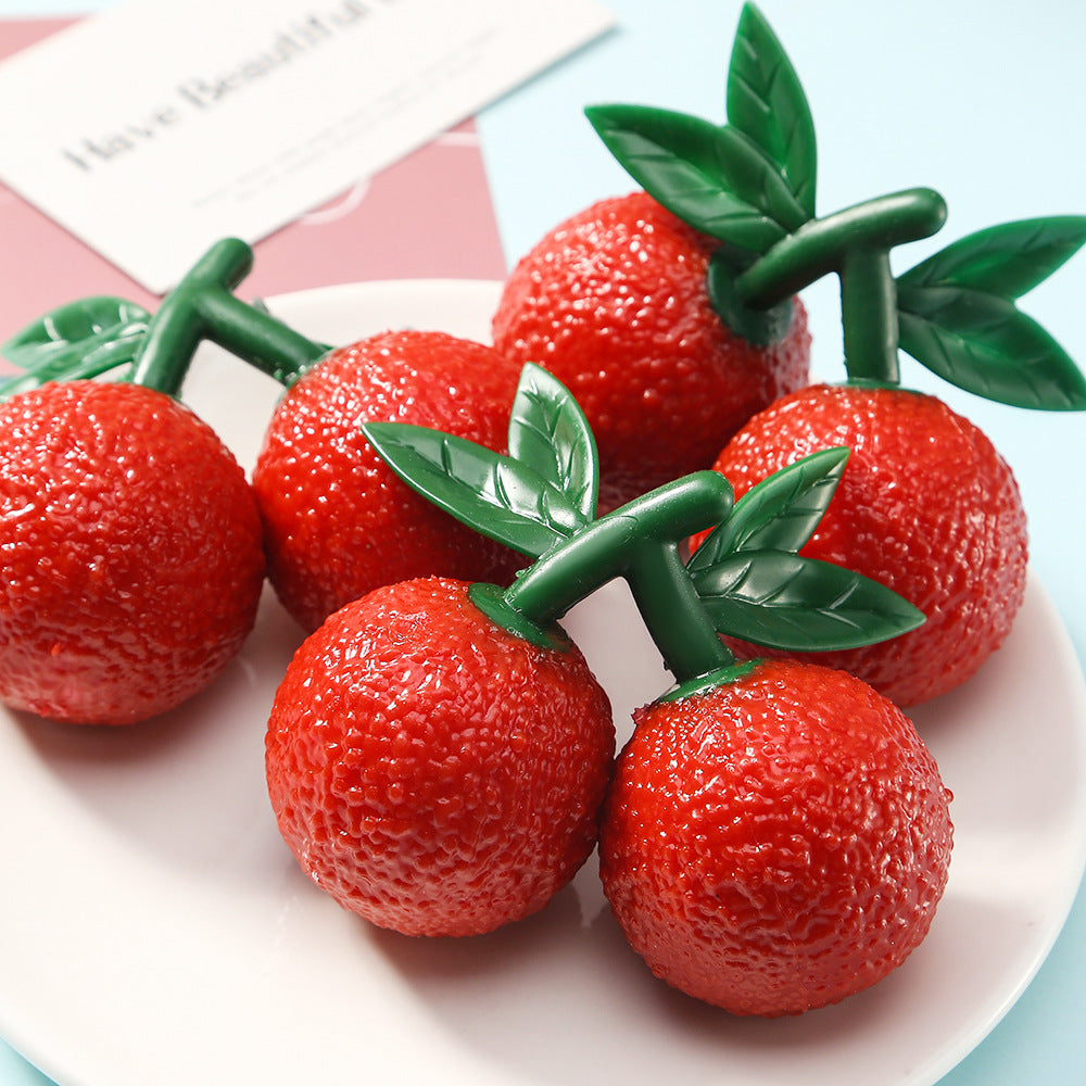 Simulation Litchi Fruit Pinch Le Fluid Slow Rebound Decompression Vent Pinch Le Artifact Toy Factory Direct Sales
